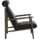 Biko Black Leather Lounge Chair